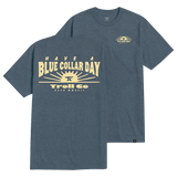 Men's Blue Collar Sun T-Shirt - Color: Slate Blue Heather