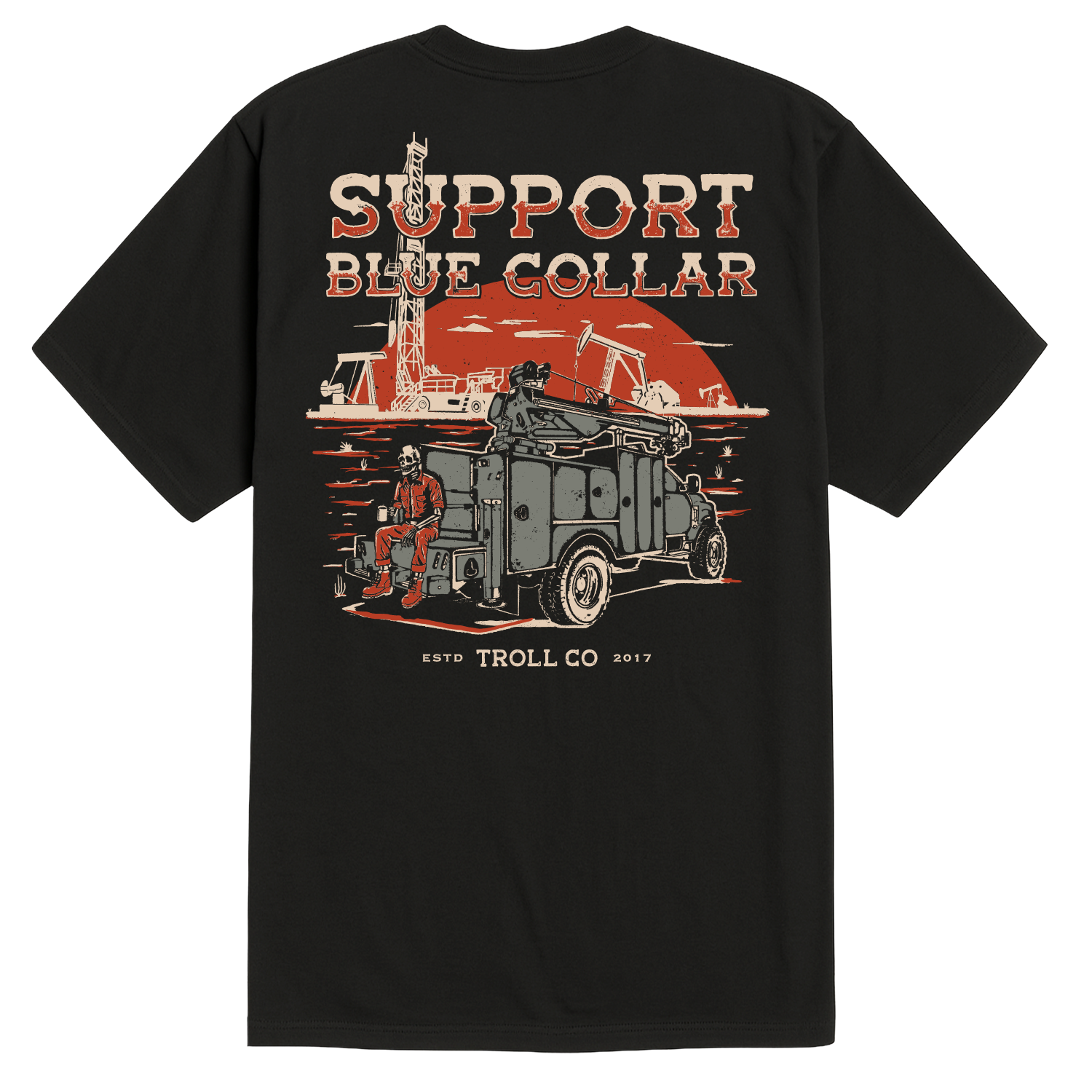 Men's SBC Oil Rig T-Shirt - Color: Black