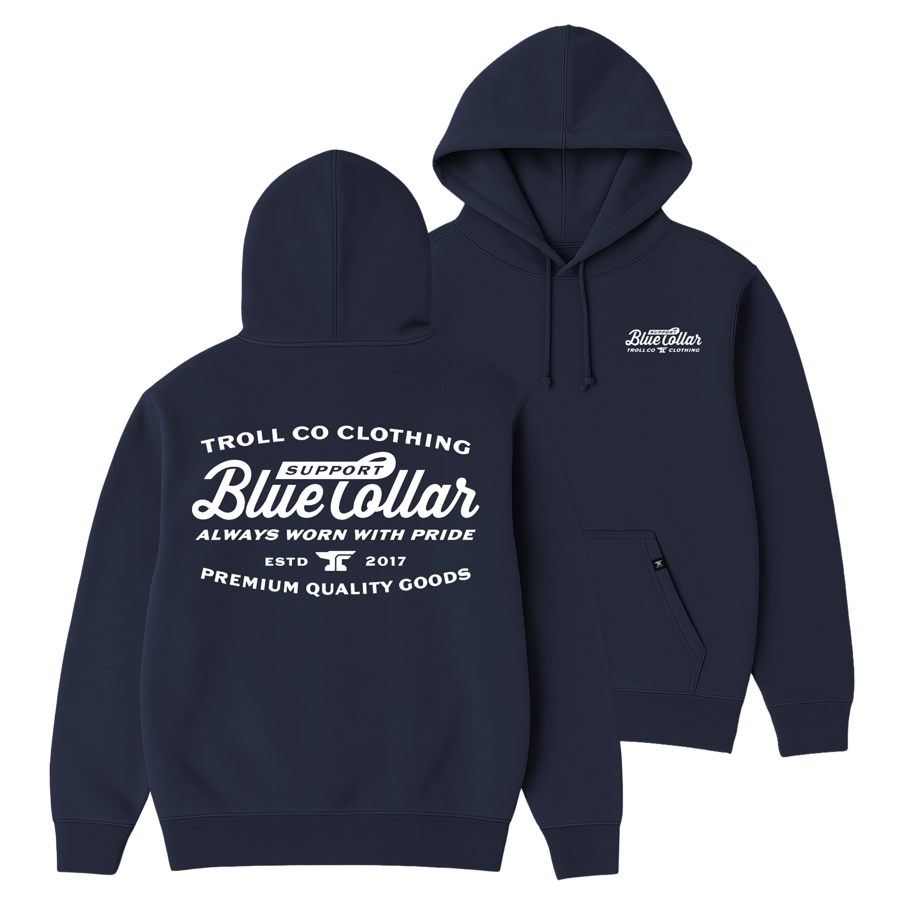Men's SBC Worn Proud Hoodie - Color: Navy
