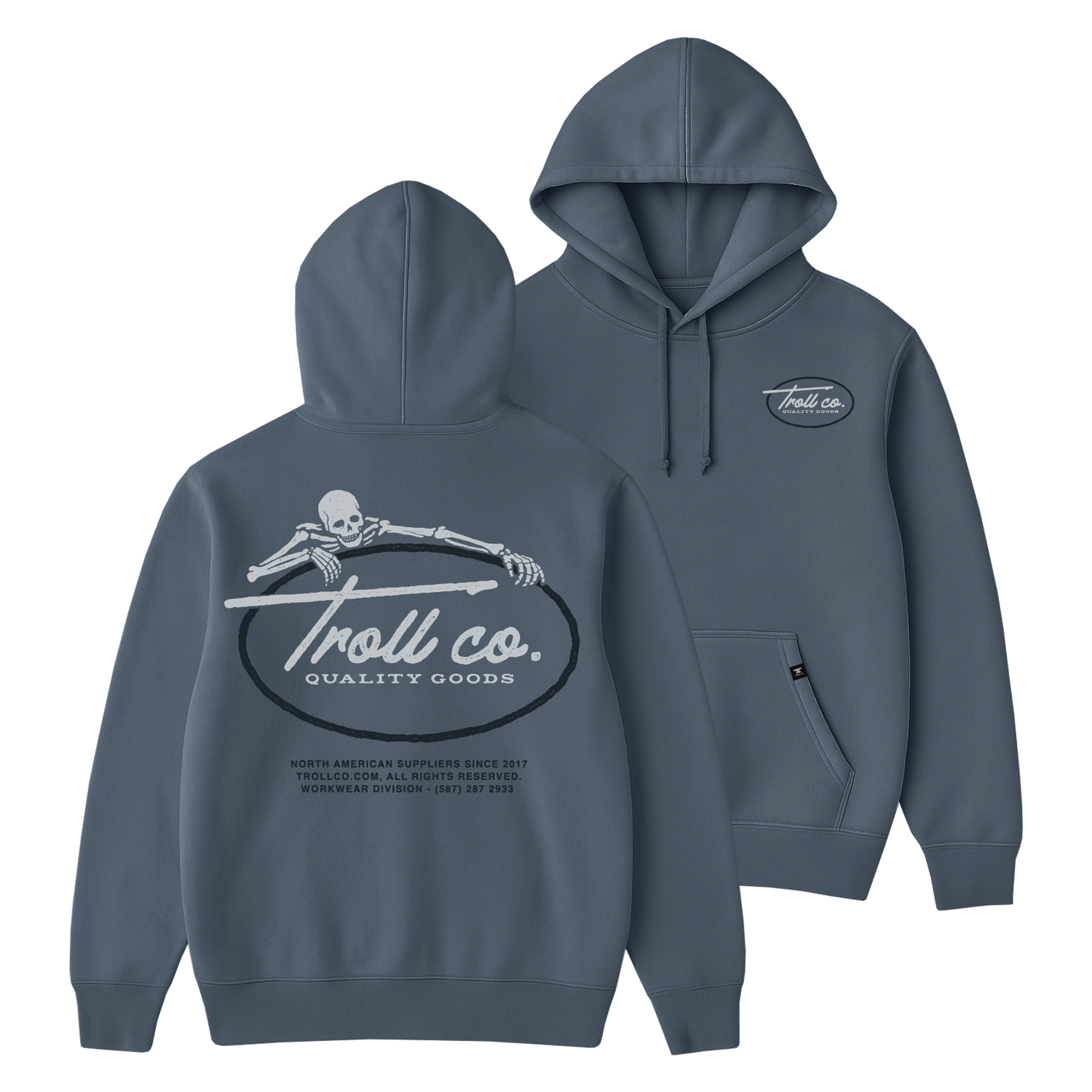 Men's Quality Goods Hoodie - Color: Slate Blue