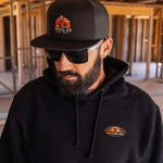 Men's Blue Collar Sun Hoodie | Color: Black