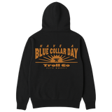 Men's Blue Collar Sun Hoodie - Color: Black
