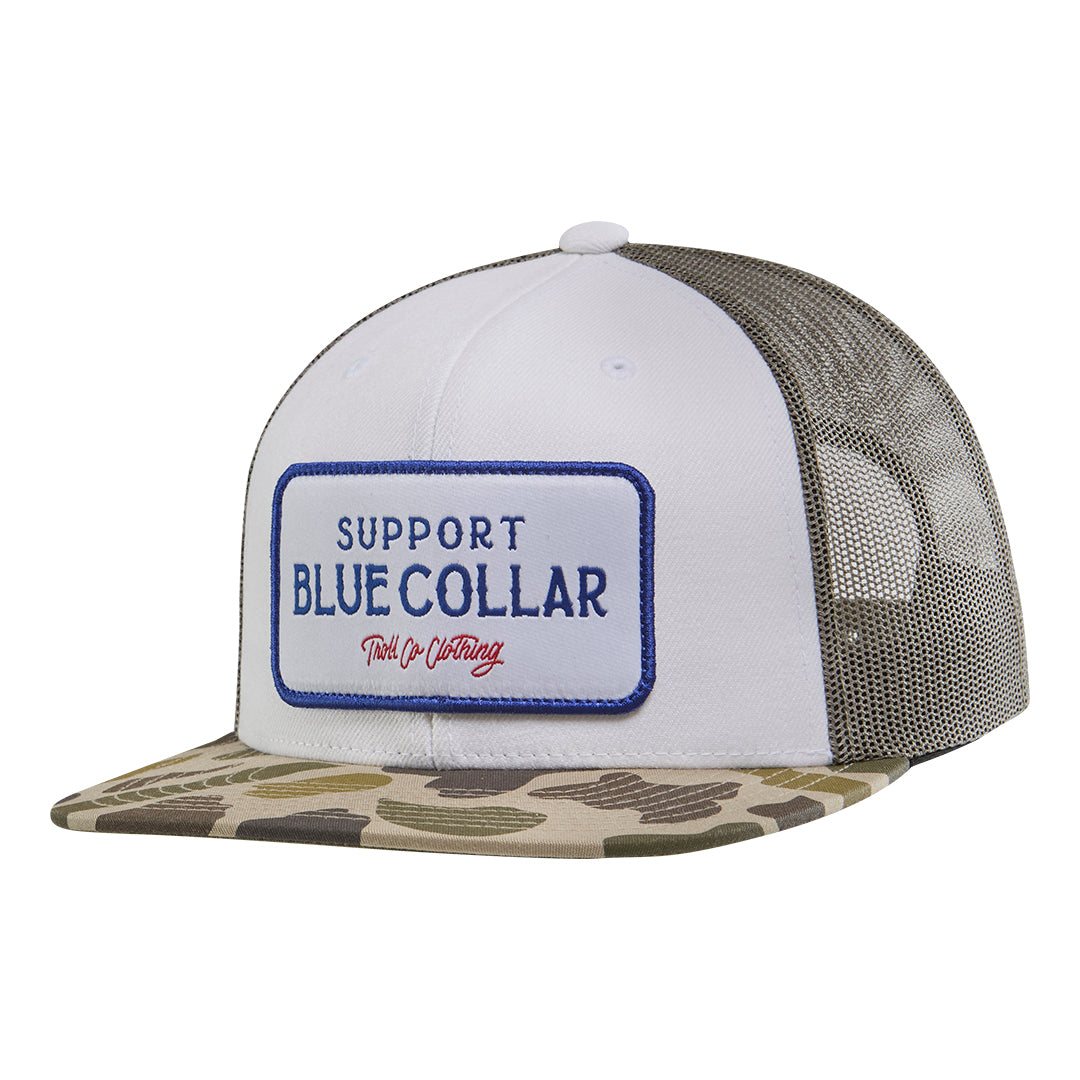 SBC Barricade Trucker Hat - Color: White Camo Military Green