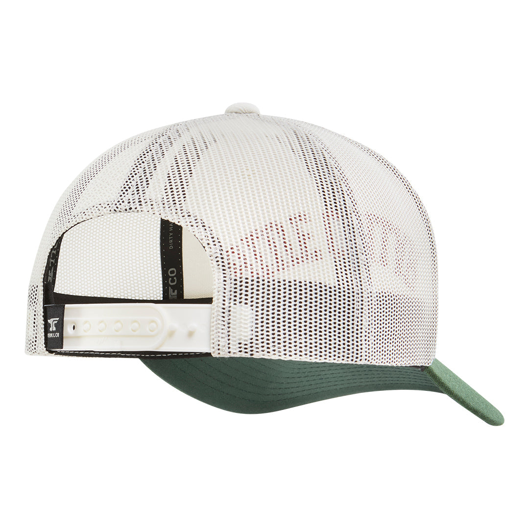 BC Bottoms Up Curved Brim Trucker Hat - Color: Natural Pine