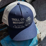 TCO Motors Curved Brim Hat | Color: Navy White