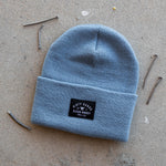 DHCM Woven Label Beanie | Color: Slate Blue