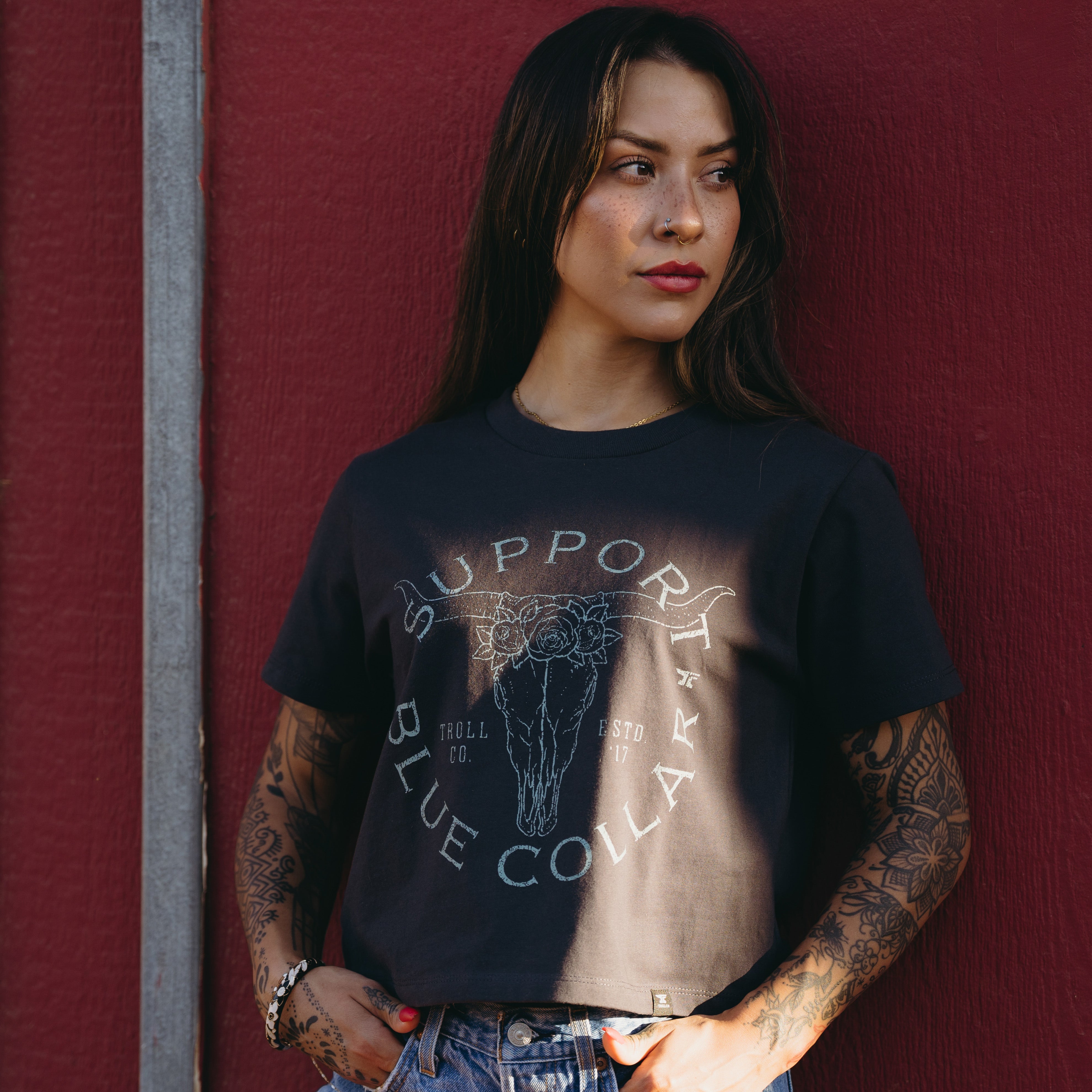 Women's SBC Longhorn Heavyweight Boxy T-Shirt | Color: Graphite