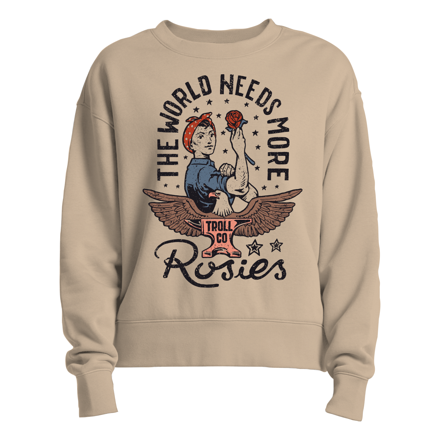 Women's Rosie Crew - Color: Tan