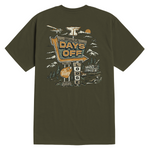 Men's Days Off Lodge T-Shirt - Color: Military Green