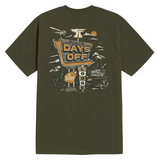 Men's Days Off Lodge T-Shirt - Color: Military Green