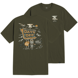 Men's Days Off Lodge T-Shirt - Color: Military Green