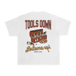Men's Tools Down Heavyweight Pigment Dye T-Shirt - Color: White
