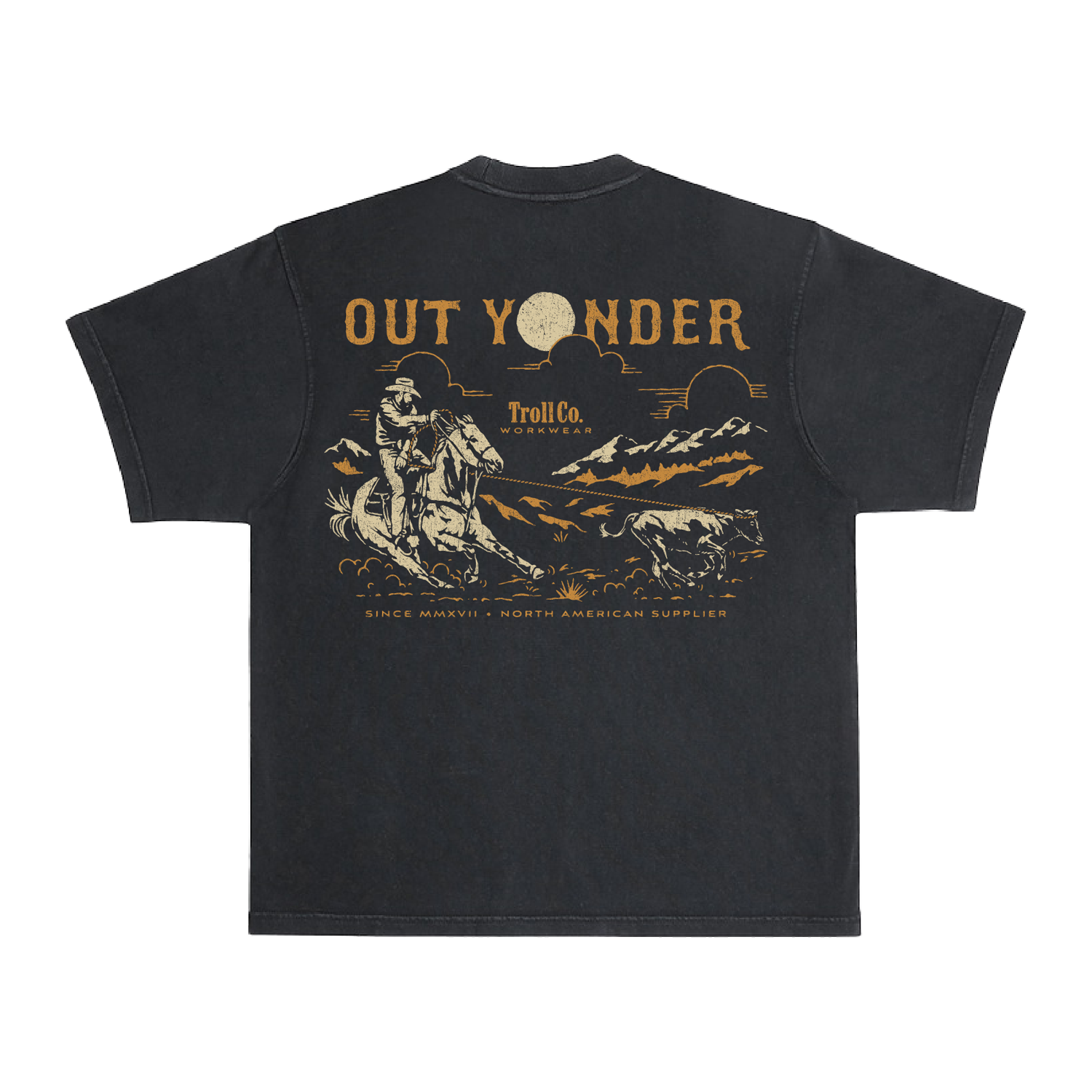 Men's Out Yonder Heavyweight Pigment Dye T-Shirt - Color: Black