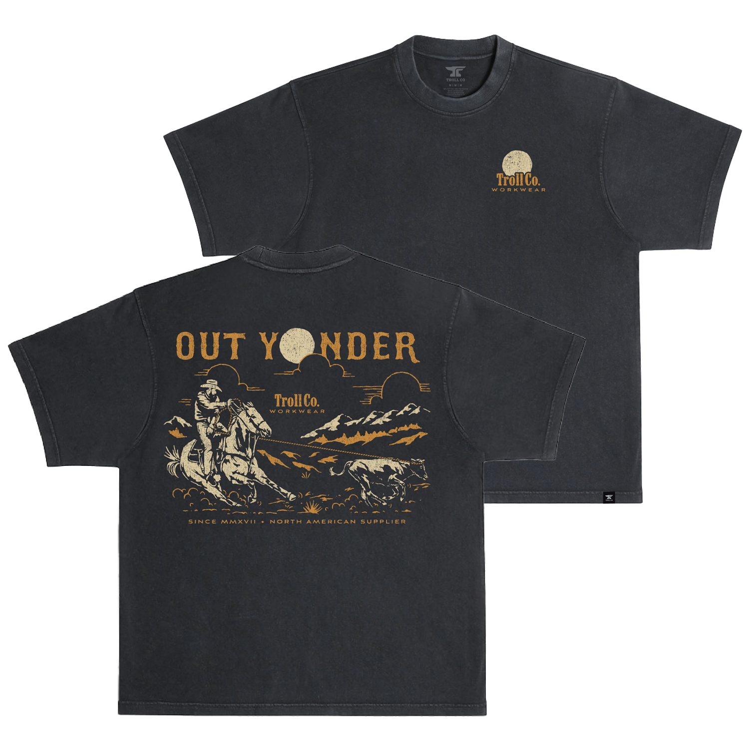 Men's Out Yonder Heavyweight Pigment Dye T-Shirt - Color: Black