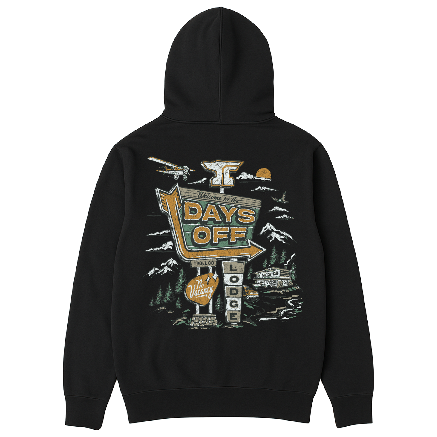 Men's Days Off Lodge Hoodie - Color: Black