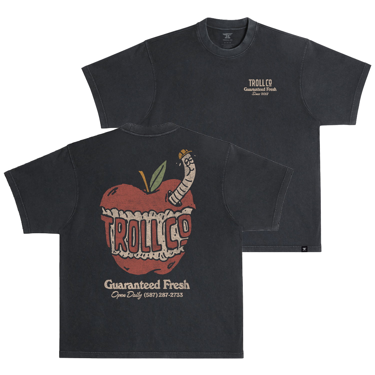 Men's Guaranteed Fresh Heavyweight Pigment Dye T-Shirt - Color: Black