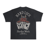 Men's Hard Luck Heavyweight Pigment Dye T-Shirt - Color: Black
