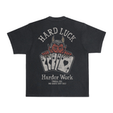 Men's Hard Luck Heavyweight Pigment Dye T-Shirt - Color: Black