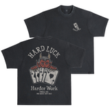 Men's Hard Luck Heavyweight Pigment Dye T-Shirt - Color: Black