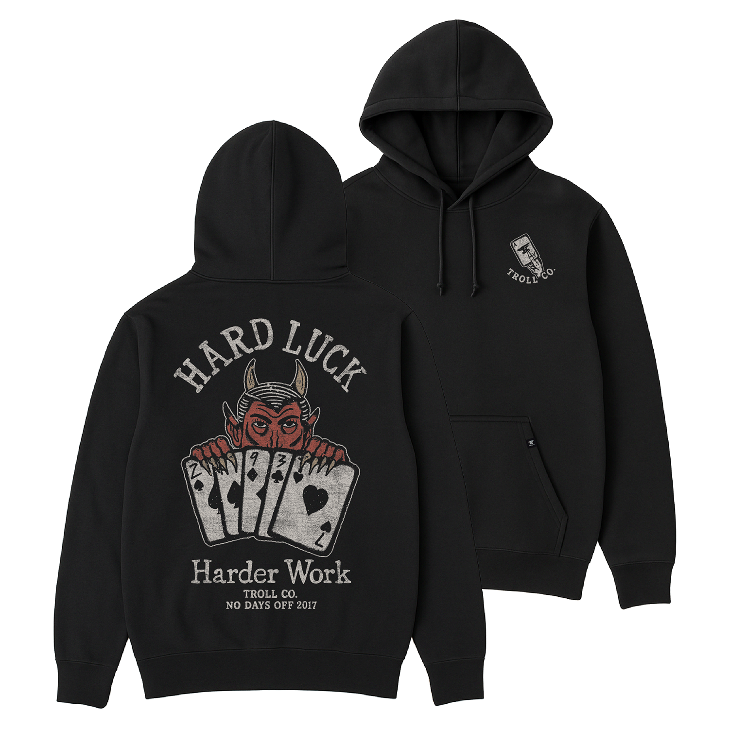 Men's Hard Luck Hoodie - Color: Black