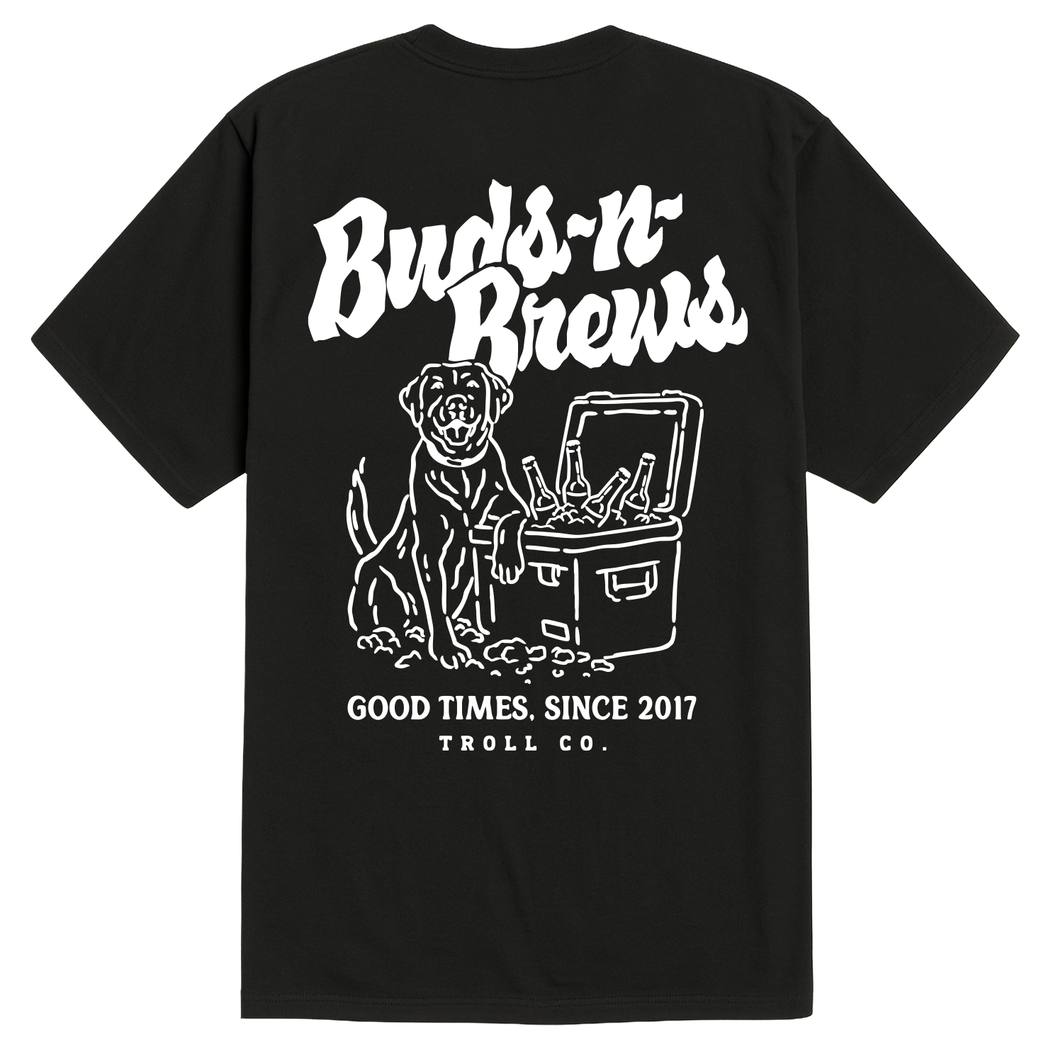 Men's Buds N Brews T-Shirt - Color: Black