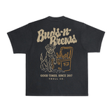 Men's Buds N Brews Heavyweight Pigment Dye T-Shirt - Color: Black