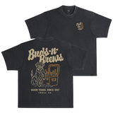 Men's Buds N Brews Heavyweight Pigment Dye T-Shirt - Color: Black