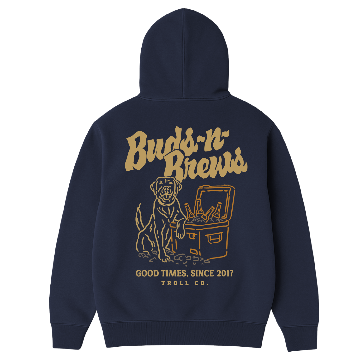 Men's Buds N Brews Hoodie - Color: Navy