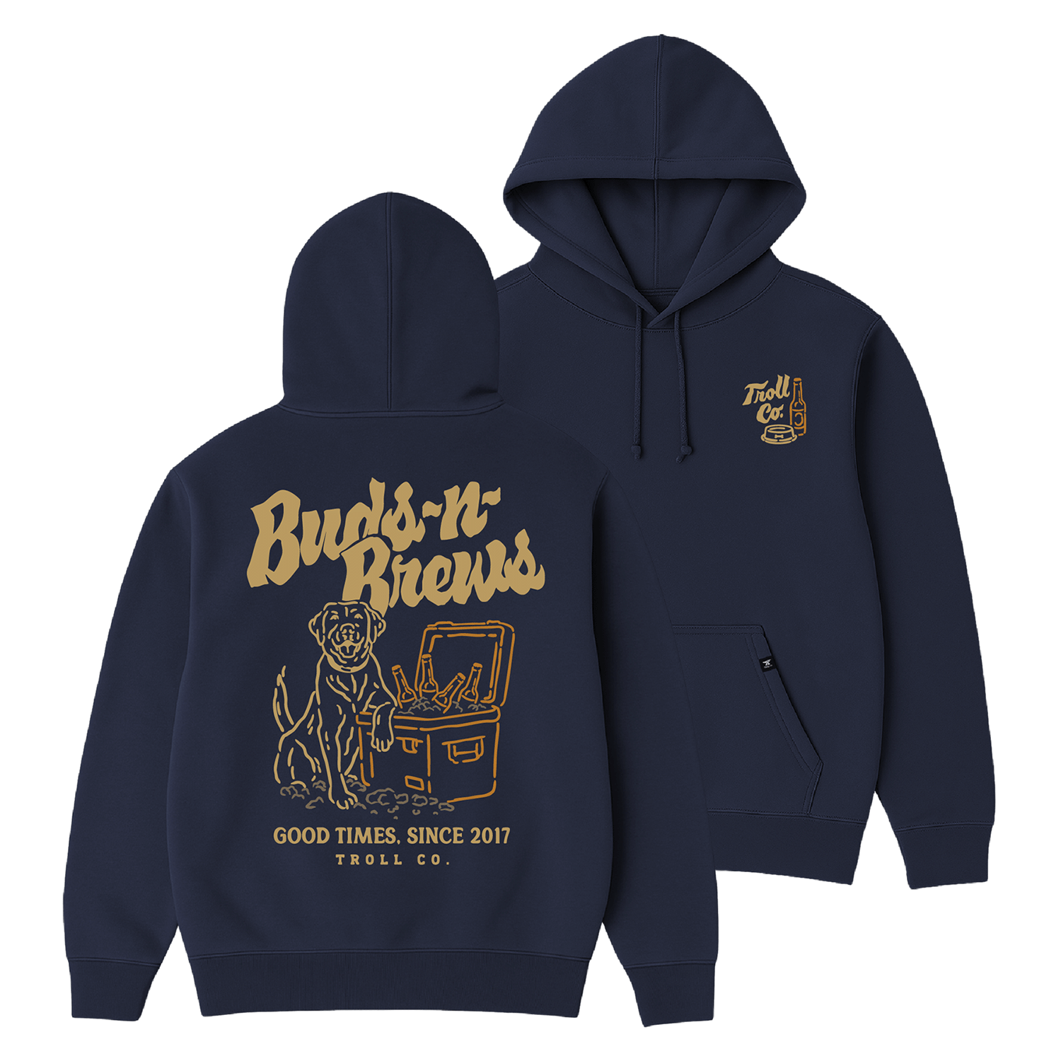 Men's Buds N Brews Hoodie - Color: Navy