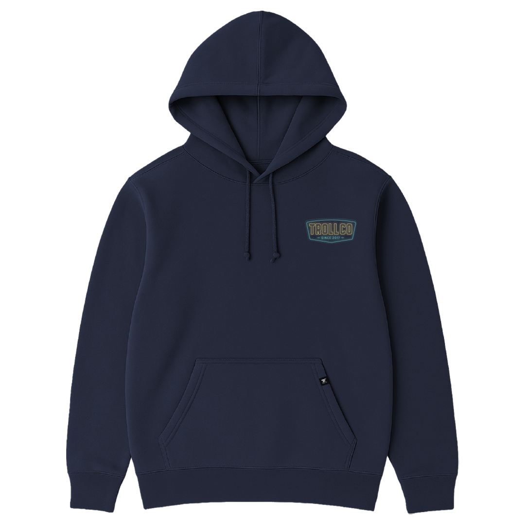 Men's WHUS Neon Hoodie - Color: Navy