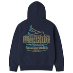 Men's WHUS Neon Hoodie - Color: Navy