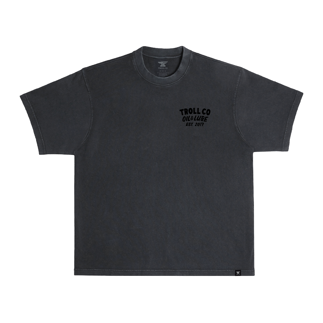 Men's Lube Dude Heavyweight Pigment Dye T-Shirt - Color: Black