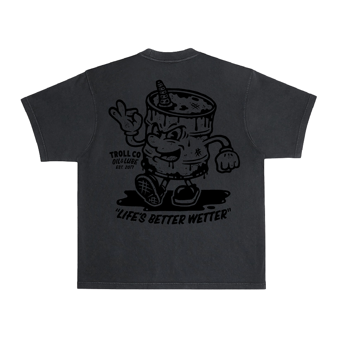 Men's Lube Dude Heavyweight Pigment Dye T-Shirt - Color: Black