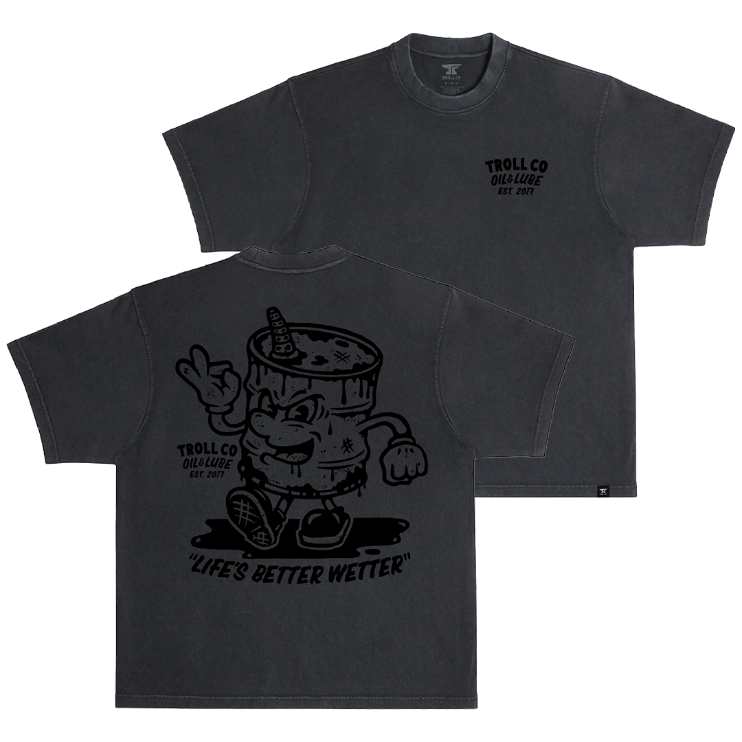 Men's Lube Dude Heavyweight Pigment Dye T-Shirt - Color: Black