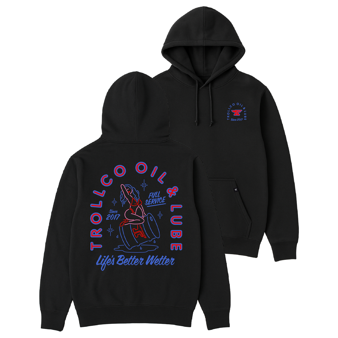 Men's Drummer Girl Hoodie - Color: Black