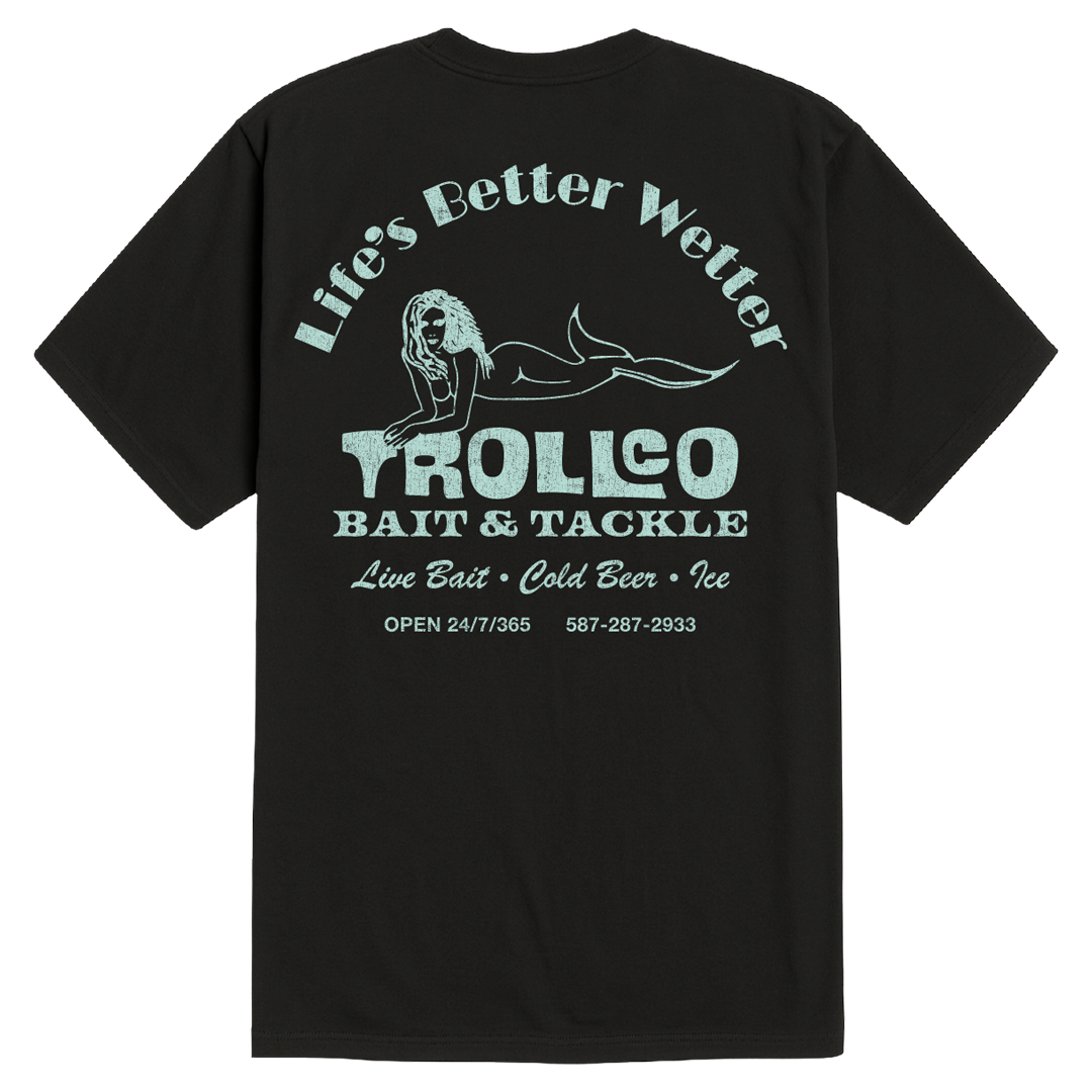 Men's Bait & Tackle T-Shirt - Color: Black