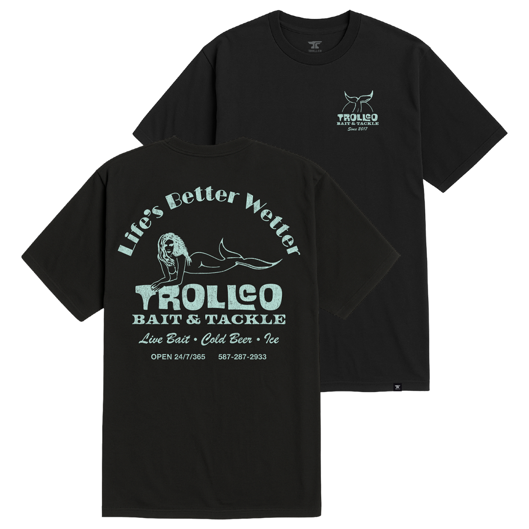 Men's Bait & Tackle T-Shirt - Color: Black