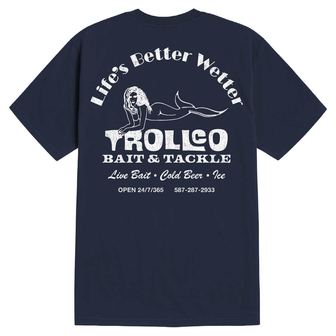 Men's Bait & Tackle T-Shirt - Color: Navy