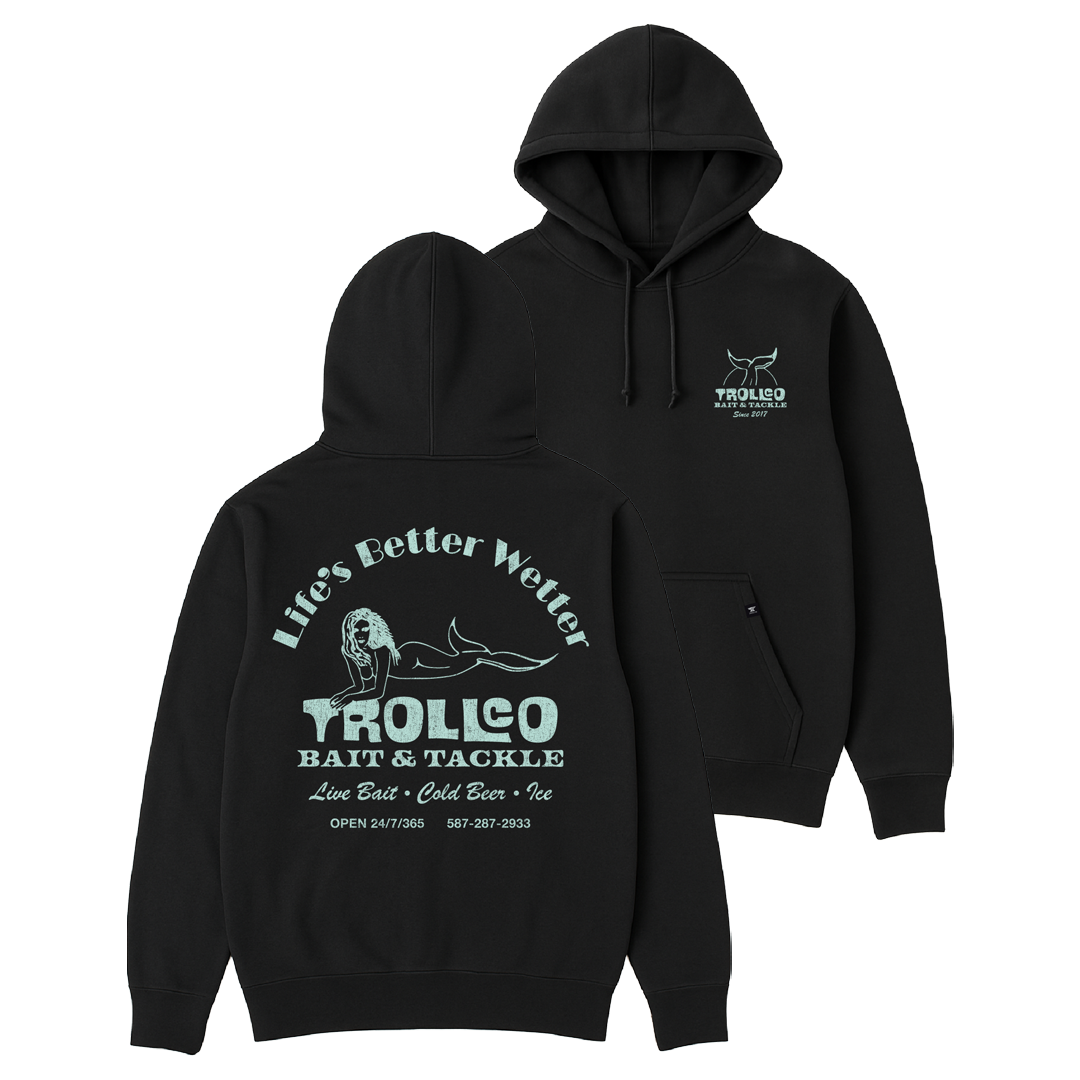 Men's Bait & Tackle Hoodie - Color: Black