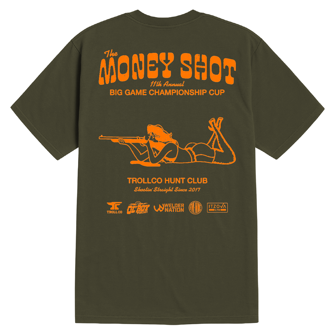 Men's Money Shot T-Shirt - Color: Military Green