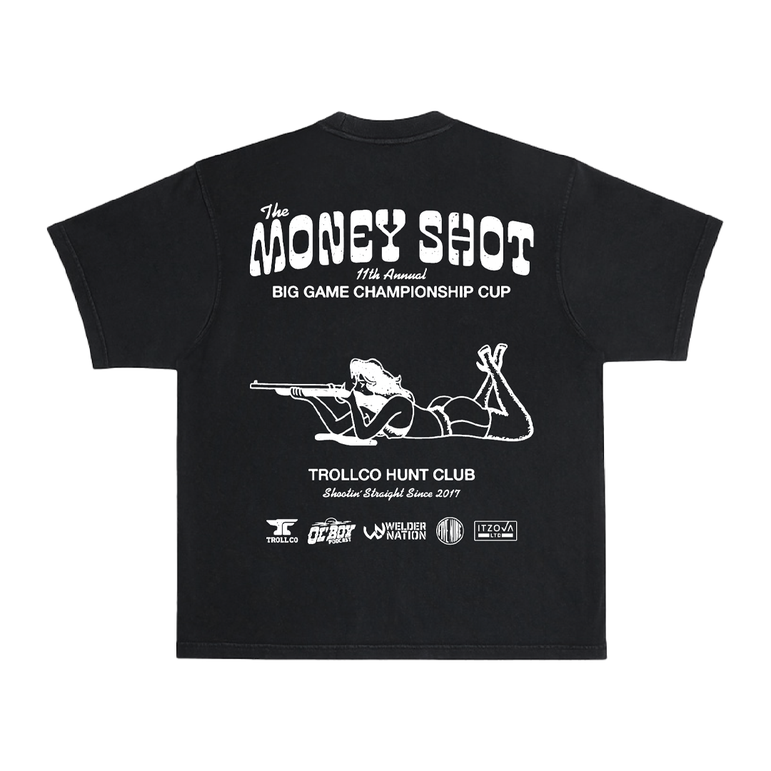 Men's Money Shot Heavyweight T-Shirt - Color: Black
