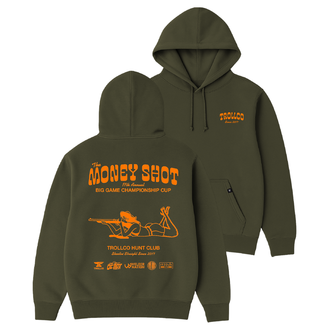 Men's Money Shot Hoodie - Color: Military Green