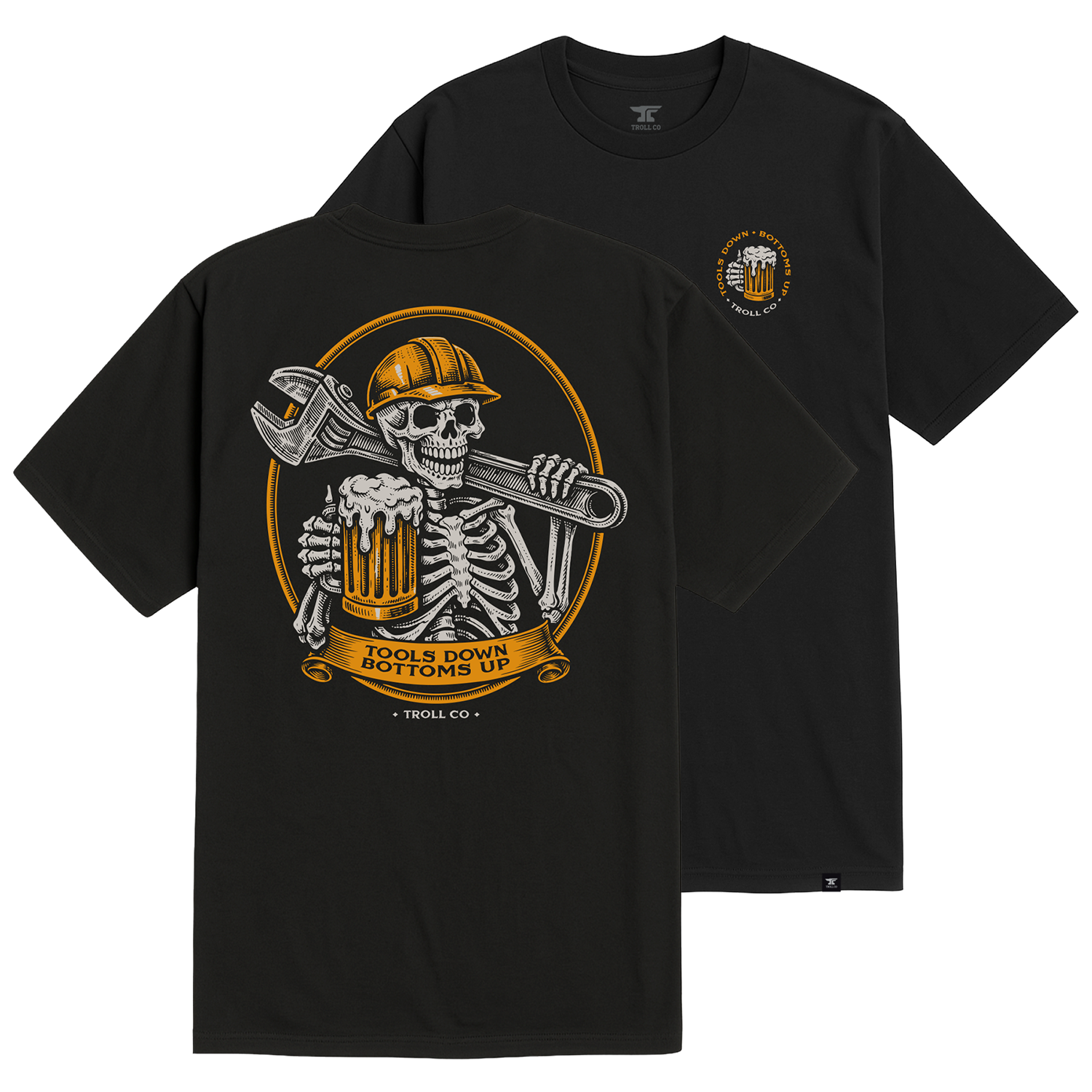 Men's Tools Down Cheers T-Shirt - Color: Black