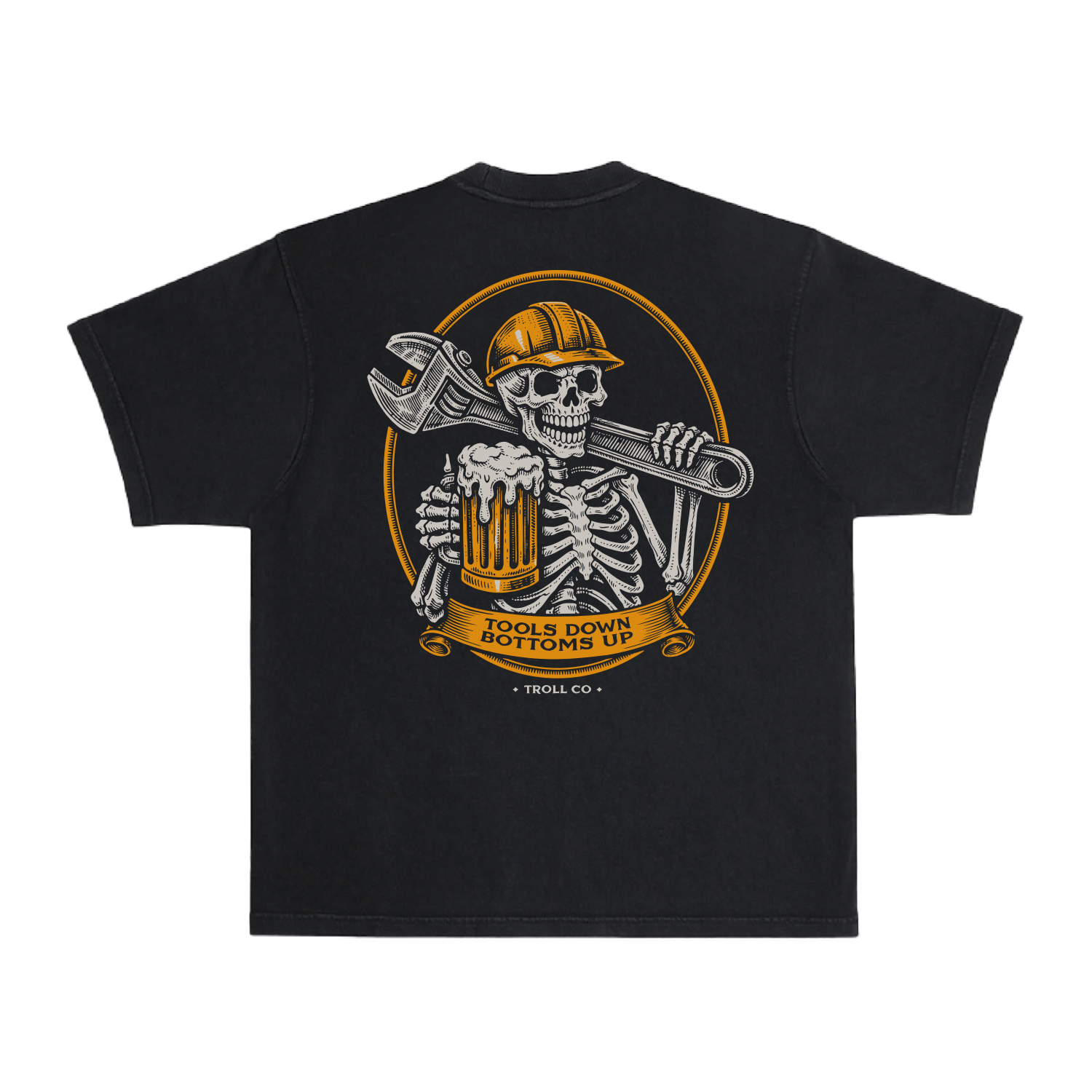 Men's Tools Down Cheers Heavyweight T-Shirt - Color: Black