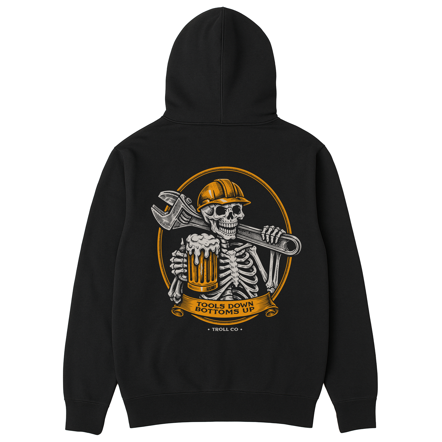 Men's Tools Down Cheers Hoodie - Color: Black