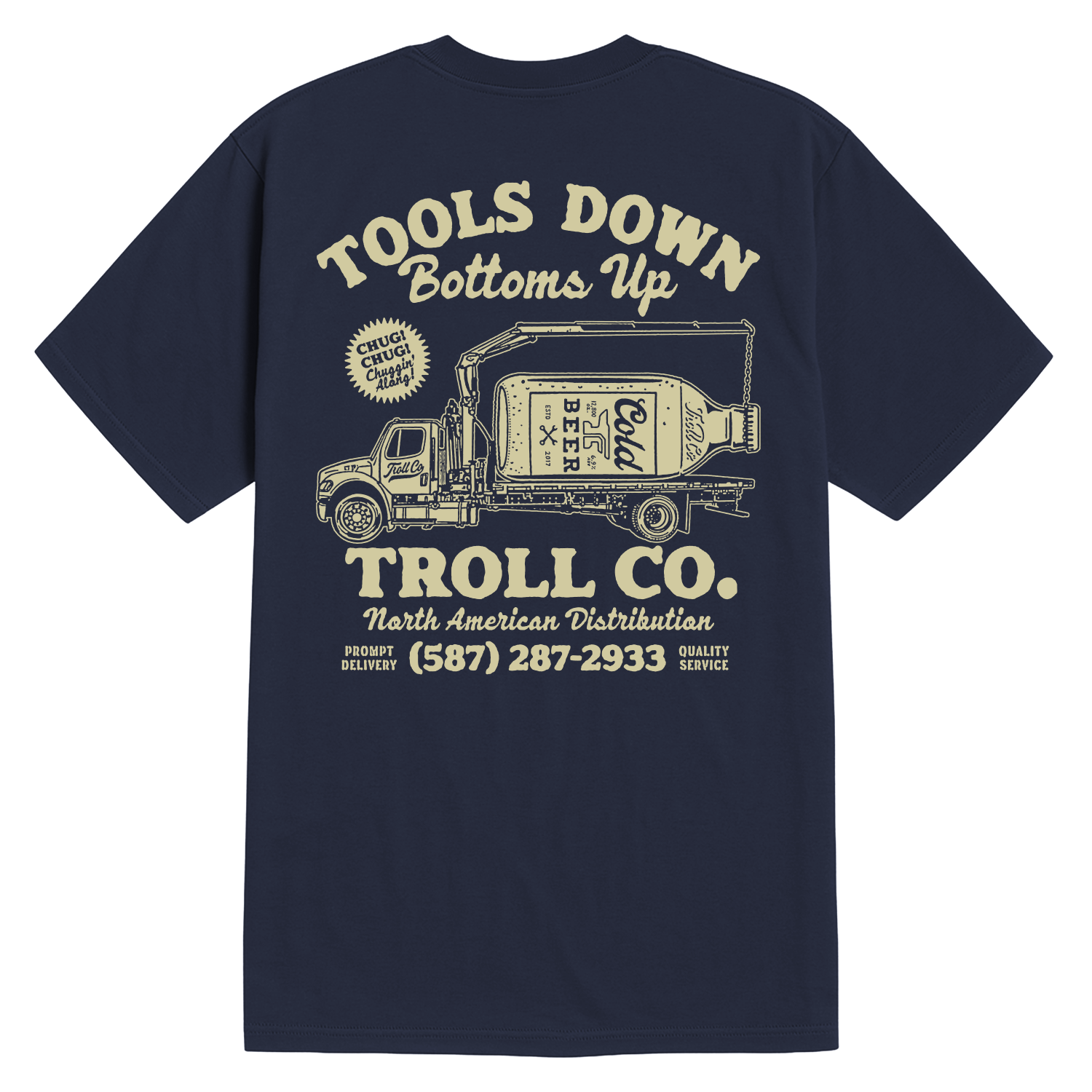 Men's Tools Down Delivery T-Shirt - Color: Navy