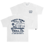 Men's Tools Down Delivery Heavyweight Pigment Dye T-Shirt - Color: White