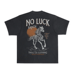 Men's No Luck Ranch Heavyweight Pigment Dye T-Shirt - Color: Black