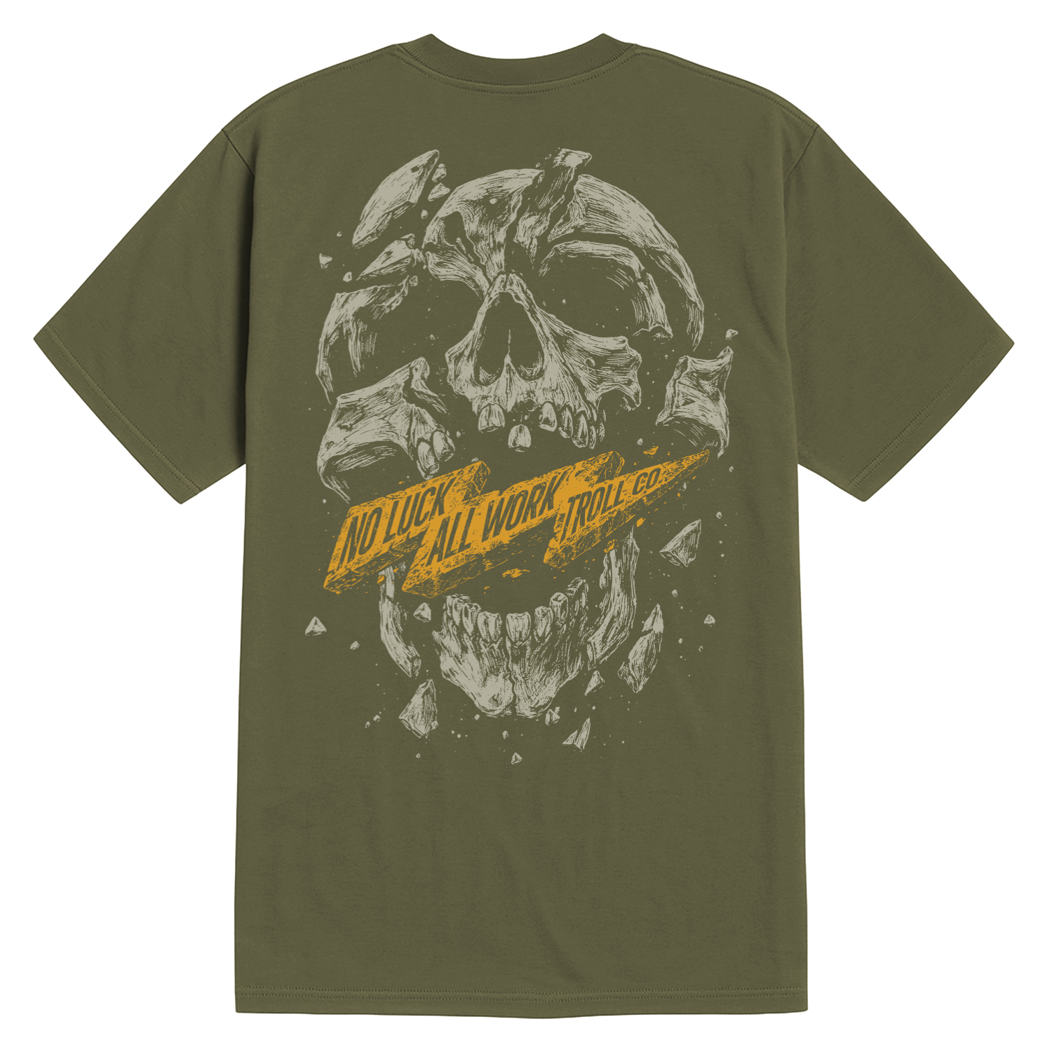 Men's NOLAW Shattered T-Shirt - Color: Military Green