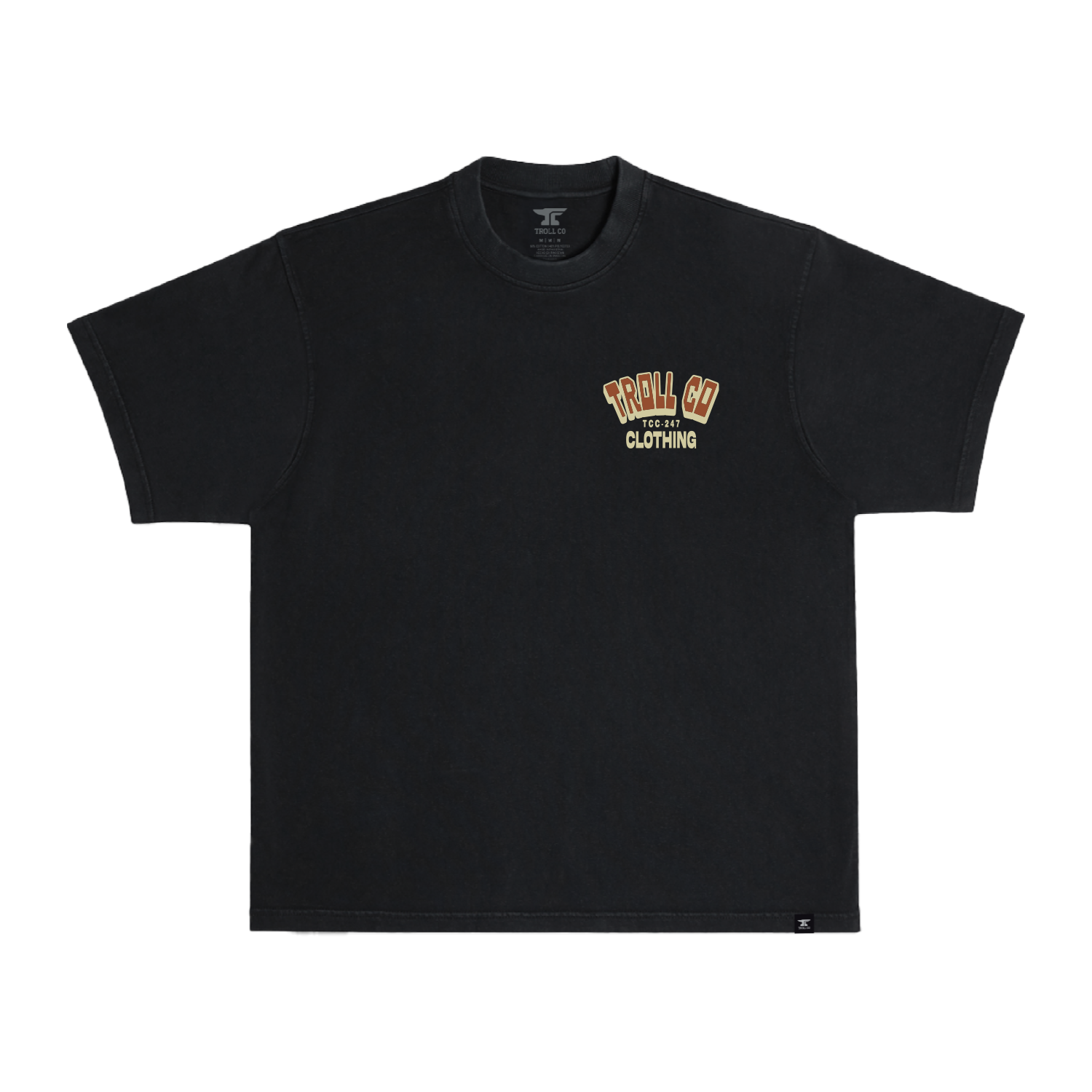 Men's Burnt Out Heavyweight T-Shirt - Color: Black